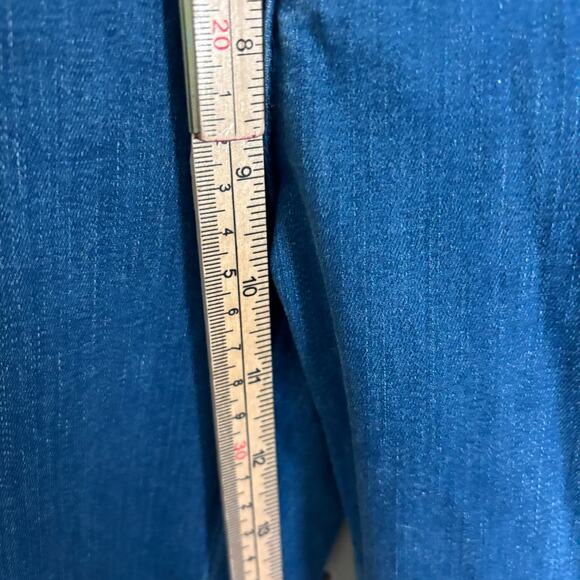 Frank & Eileen Wicklow Blue Straight Leg Chino Cropped Ankle Trouser 10 - Picture 7 of 8